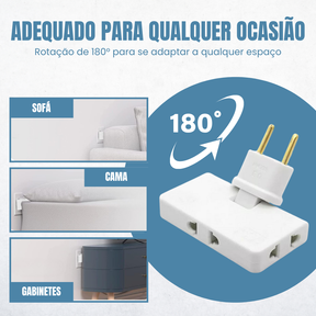 Tomada de parede plana giratória de 180º (OFERTA 2X1)
