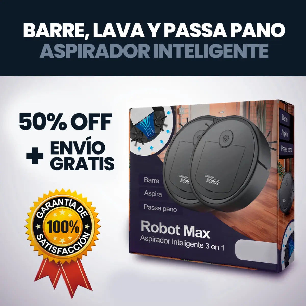 Robot MaxClean Aspirador Inteligente [LIMPIA TODO]
